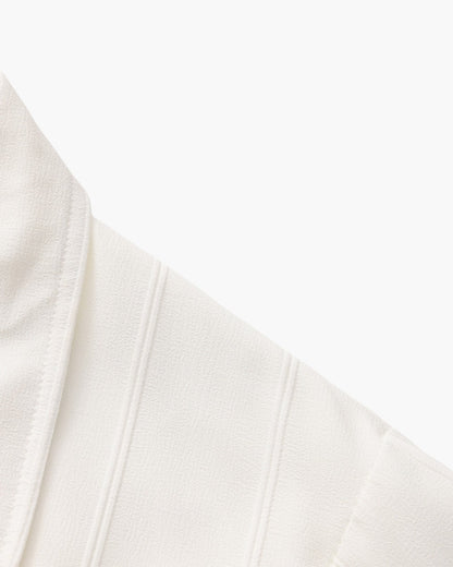 Gaston | Chemise blanche à rayures texturées et double poche