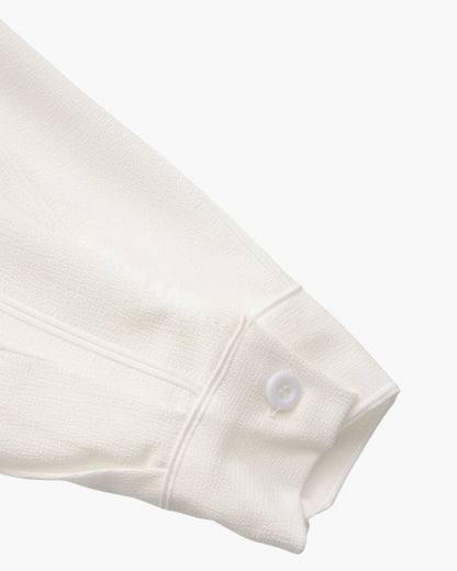 Gaston | Chemise blanche à rayures texturées et double poche
