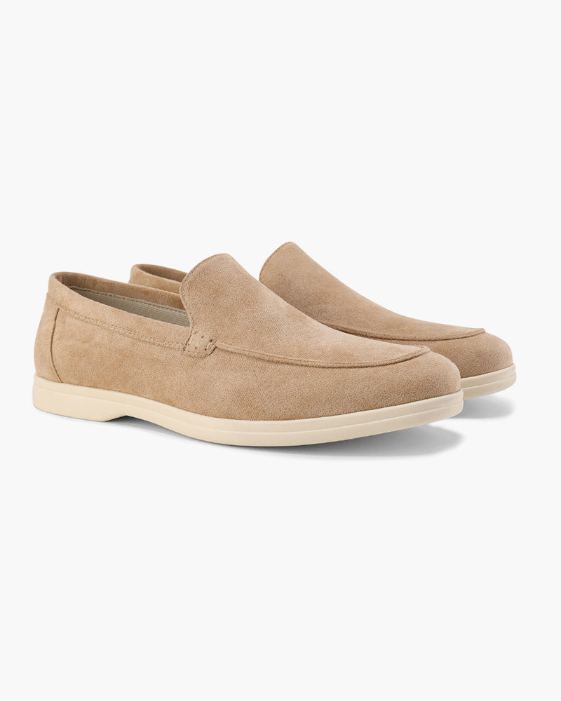 Édouard | Mocassins en daim beige sable à semelle sport