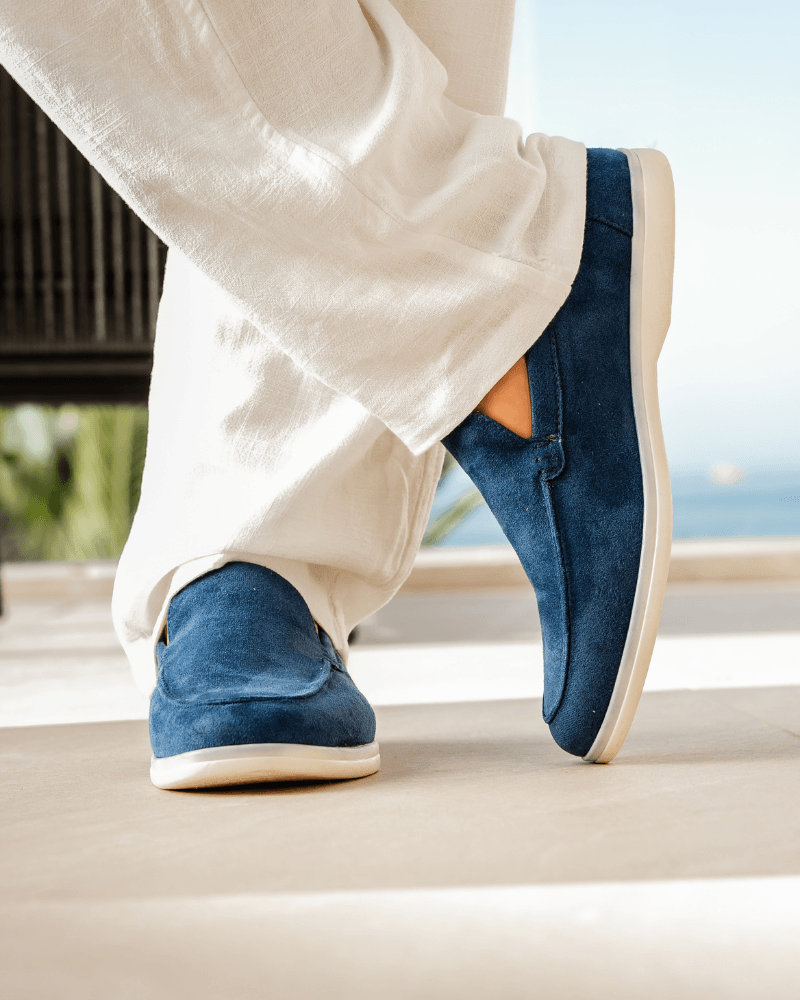 Édouard | Mocassins en daim beige sable à semelle sport