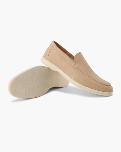 Édouard | Mocassins en daim beige sable à semelle sport