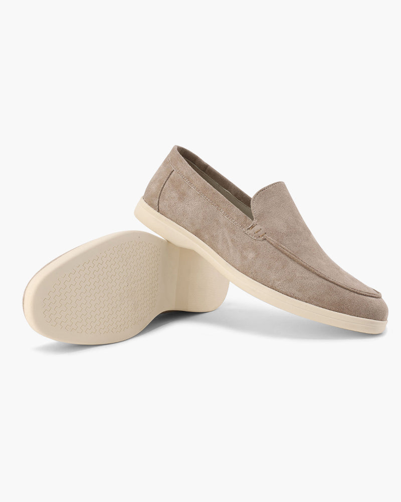 Édouard | Mocassins en daim beige sable à semelle sport
