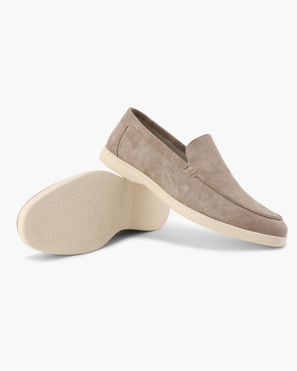 Édouard | Mocassins en daim beige sable à semelle sport