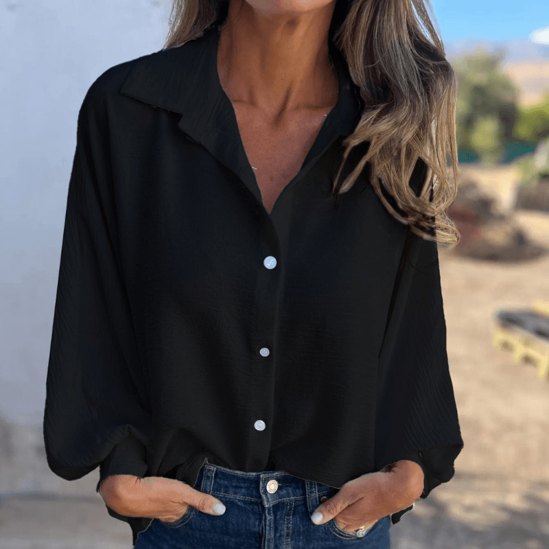Chemise fluide à manches bouffantes