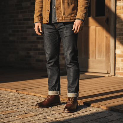 Bottines en cuir pleine fleur, montage Goodyear